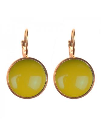 Urban Hippies Øreringe, Solid Mustard Dots GP